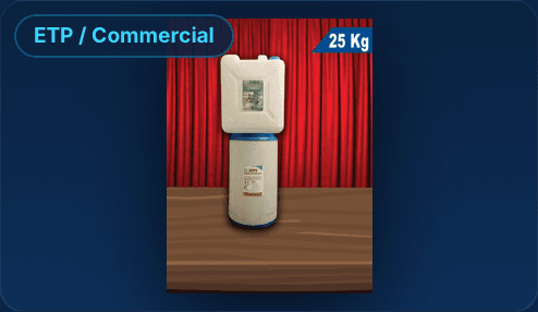 Twenty-five kilogram Sodium Hypochlorite carboy
